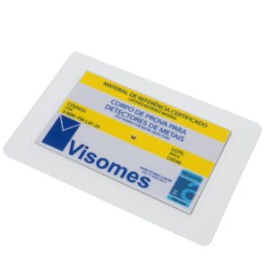 Corpo de prova - esfera de latão - diâmetro: 2,0 mm - formato: cartão